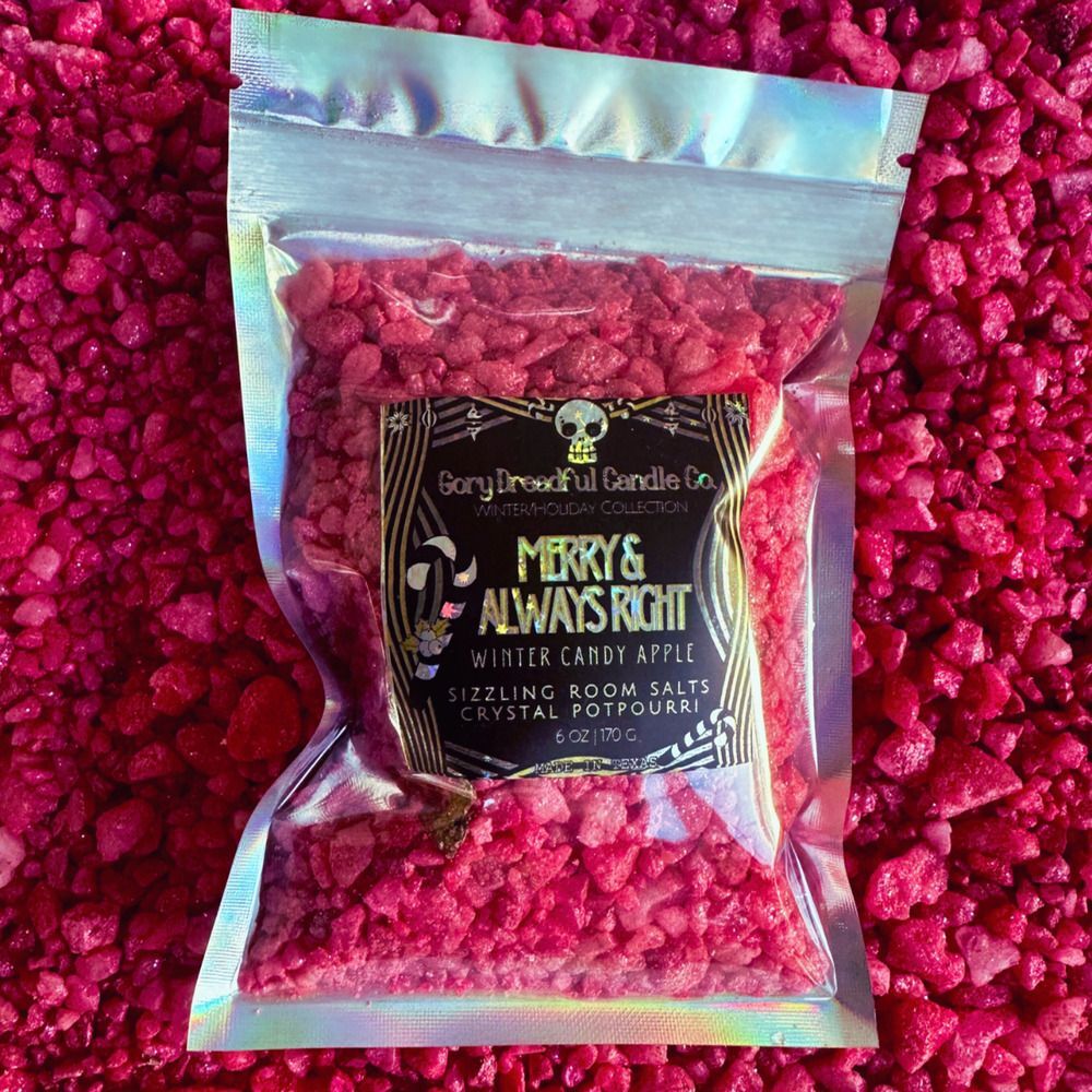 Merry & Always Right Sizzling Room Salt Crystal Potpourri: Winter Candy Apple